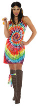 UNDERWRAPS Women&#39;s Hippie 60&#39;S Tie Dye Mini Dress Costume, Multi, X-Large - $1,664.05 MXN