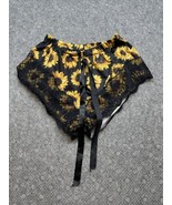 Sunflower Floral Drawstring Sleep Shorts Pajama Bottoms Woman&#39;s Sz Mediu... - $13.56 CAD