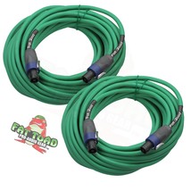 Speakon to Speakon Cables (2 Pack) by FAT TOAD - 50ft Professional Pro Audio Gre - £36.88 GBP