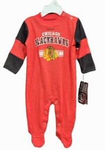 Reebok NHL Blackhawks Red Long Sleeve Jersey Hockey Style Coverall, 0-3 ... - £19.43 GBP