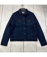 Mavi Small Cropped Fit Mid Stretchable Denim Jeans Jacket Blue Women New - $913.72 MXN