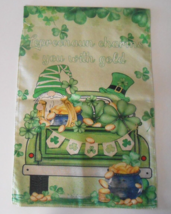 St Patrick’s Day Garden Flag, Double Sided Gnome In A Green Truck And Lucky Dog - $12.59