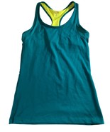Champon Women&#39;s Racerback Tank Top Small Green Activewear Built in Bra - $7.92