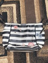 Liz Claiborne black &amp; white stripe purse - $9.90