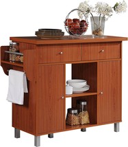 Hodedah Import Import Kitchen Island With Spice Rack And Towel Rack. - £135.48 GBP