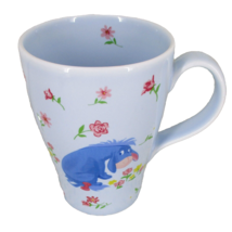 Eeyore Coffee Mug Blue Cup Flower Floral Disney Store Winnie Pooh Rose - $18.79