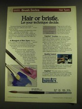 1990 Binney &amp; Smith Liquitex brushes Ad - Hair or bristle - £14.55 GBP
