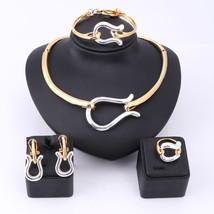 Women African Jewelry Sets Gold Color 3 Colors Fashion Bridal Wedding Elegant Ro - £27.46 GBP
