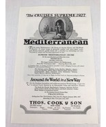 1926 Vintage Print Ad Mediterranian Cruise Thos Cook &amp; Sons  - £7.49 GBP