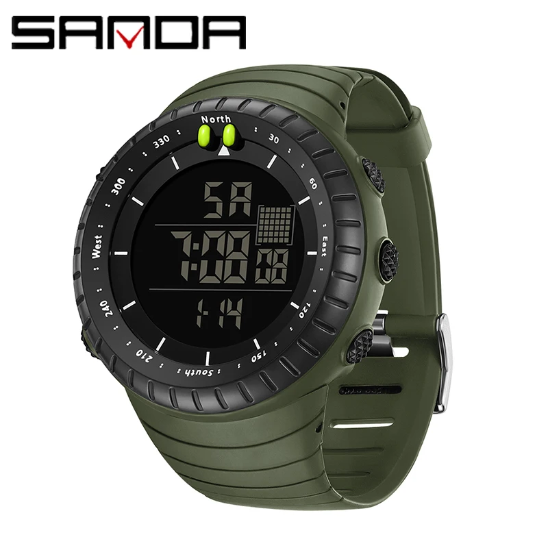 Brand Mens Watch Military 50M Water resistant Sport watch Countdown LED ... - £15.45 GBP