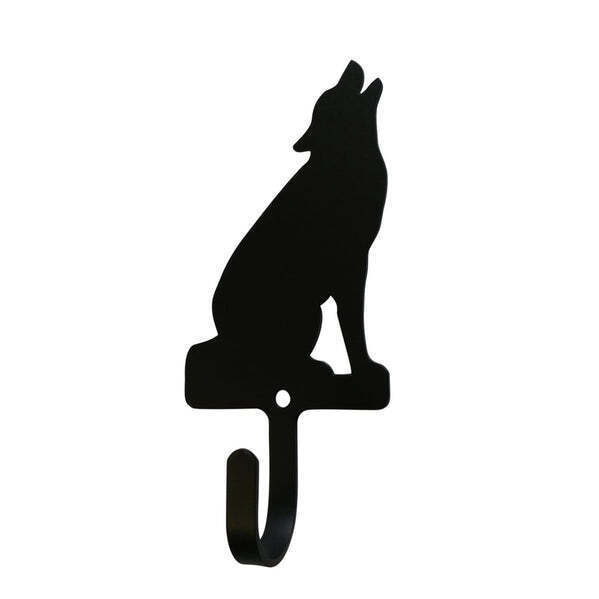 Lone Wolf Sitting or Standing Powder-coated Wall Hook Made in USA