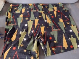 LuLaRoe Christmas One Size Tall Curvy Leggings Christmas Trees Black Stretch - £9.78 GBP