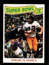 1975 Topps #528 Super Bowl Ix Ex Nicely Centered *XR28827 - £19.13 GBP