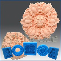 2D Silicone Chocolate / food grade Mold – Lozenge and Leaf Rosette - £25.70 GBP