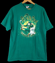 Eskimo Joes St Patricks Day T Shirt Large Mens Green VTG 2001 Graphic Hanes - £21.51 GBP