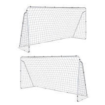 2Pcs Soccer Goal Net 12 X 6&#39; Steel Post Frame Backyard Football Training... - £150.63 GBP