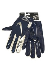 Nike Superbad Football Receiver Gloves Padded Navy White Silver Adult 2XL - $560.33 MXN