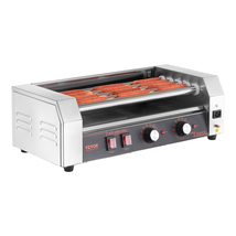 VEVOR Hot Dog Roller, 12 Hot Dog 5 Rollers, 750 W Stainless Steel Grill ... - $131.60 CAD