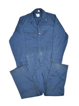 Vintage Lee Union Alls Men 42 Navy Made in USA Coveralls Jumpsuit Workwear - £36.10 GBP