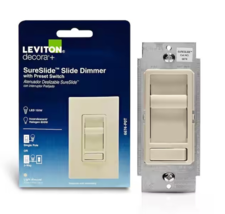 Leviton 6674-P0T Single Pole 3-Way 120V Slide Dimmer, Light Almond - $15.83