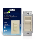 Leviton 6674-P0T Single Pole 3-Way 120V Slide Dimmer, Light Almond - $15.83