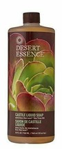 NEW Desert Essence Castile Liquid Soap With Tee Tree Oil 32 Ounce - £21.01 GBP
