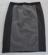 NWT Ann Taylor Gray &amp; Black Rayon Blend Stretch Pencil Skirt Size 4 - £19.77 GBP