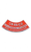 1969-70 Early Corvette Decal Air Cleaner 350 300 HP - $14.80