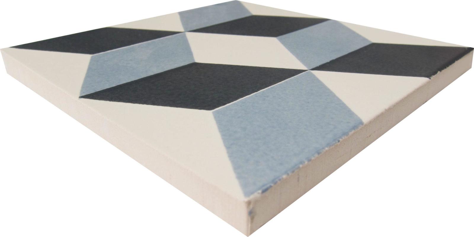 Mexican Ceramic Floor Tile Handcrafted  - Arlequin1 - 8&quot;x8&quot; - $274.29 CAD