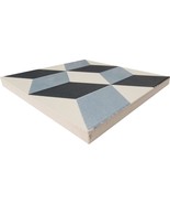 Mexican Ceramic Floor Tile Handcrafted  - Arlequin1 - 8"x8" - $199.00