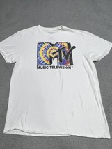 MTV T-Shirt Adult Size Medium Music Television Shirt Graphic Tie Dye Bur... - £5.99 GBP