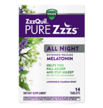 PURE Zzzs ALL NIGHT Extended Release Melatonin Sleep Aid14.0ea - £16.73 GBP