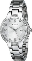 NEW* Pulsar PJ2011 Women&#39;s Dress Analog Display Japanese Quartz Silver Watch - £98.45 GBP