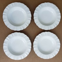 WOW! (4) Lynn Hollyn Porta Portugal White Scalloped 11&quot; Dinner Plates Di... - $66.82