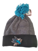 Reebok San Jose Sharks Cuffed Knit Pom Gray One-sized - £11.65 GBP