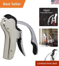 Sleek Stainless Steel Wine Opener with Foil Cutter - Effortless Cork Ext... - $1,092.89 MXN