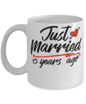 Wedding Anniversary Funny Couple Gift Mug Just Married 43 Years Ago  - £11.98 GBP