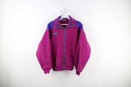 Vintage 90s Columbia Womens Medium Faded Spell Out Color Block Fleece Ja... - $1,016.29 MXN