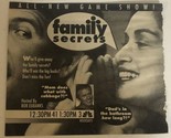 Family Secrets Game Show Vintage Tv Guide Print Ad Bob Eubanks Tpa25 - $5.93