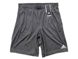 Adidas Mens L Grey/ White 9&quot; Aeroready 10&quot; Game Mode Knit Training Short... - €15,42 EUR