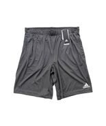 Adidas Mens L Grey/ White 9&quot; Aeroready 10&quot; Game Mode Knit Training Short... - €15,42 EUR