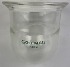 Glass Reactor Round Bottom Flask Lab Chemistry Reaction Vessel 2000 ml 2... - $138.59