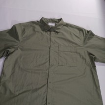 Old Navy Men's Cotton Blend Snap Button Green Lightweight Long Sleeve Shirt XL image 11