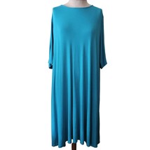 Blue Casual Tee Shirt Dress Size 2X - £19.33 GBP