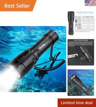 Dive Light - 4500 Lumen Super Bright Underwater Flashlight with Magnetic... - $119.53