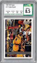 Kobe Bryant 1997-98 Topps Card #171- CSG Graded 8.5 NM-MT+ (2nd Year/Los Angeles - £35.05 GBP