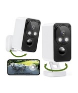2 Pk Pan&amp;Tilt CCTV Security Camera Outdoor IR Night Vision, 2 Way-Talk L... - $81.39 CAD