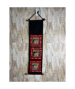 Boho Elephant Wall Hanging Organizer Pockets Mail Bills Holder Sequins - $278.42 MXN