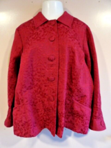 Croft &amp; Barrow Red Tapestry Jacket 3X Button Front - £14.64 GBP