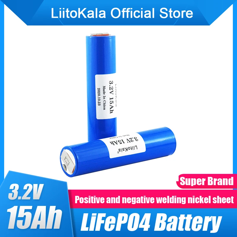 LiitoKala 33140 3.2v 15Ah lifepo4 12v 24V 36V 48V 20AH 30AH ebike electric bicyc - £181.45 GBP